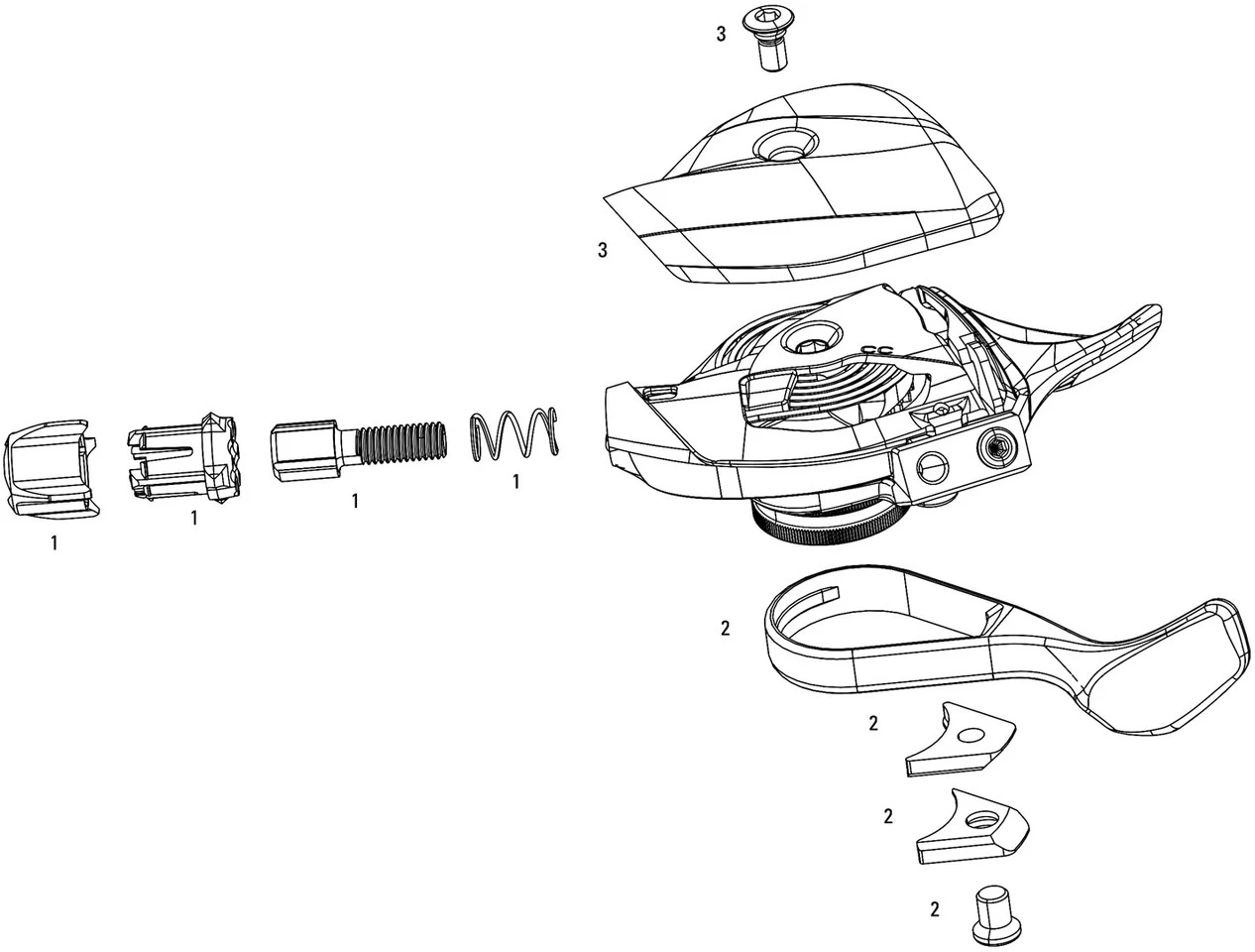 SRAM Eagle XX1 Shifter Spare Parts 3 SRAM Eagle XX1 Shifter Spare Parts